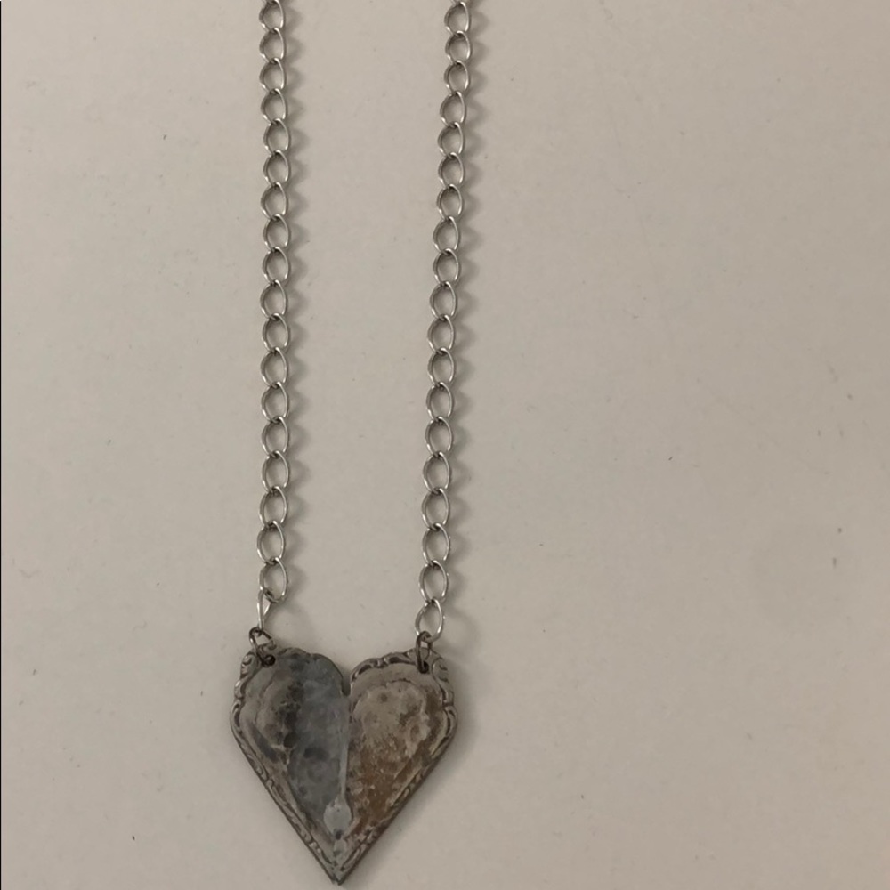 2 Spoons Welded Into Necklace